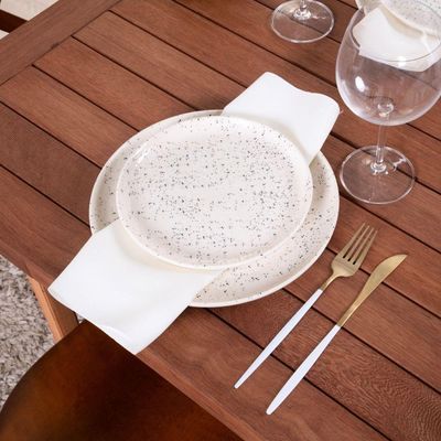 Kit Guardanapos Basic 2 Peças 35cm X 35cm 100% Poliéster Tecido Oxford - Palha
