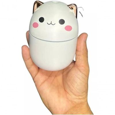 Umidificador Aromatizador Difusor Infantil Gatinho Luz Rgb