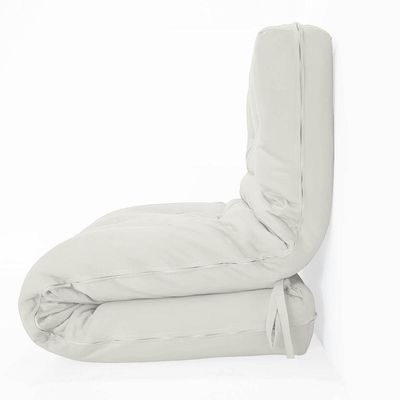 Futon Solteiro Dobrável Oriental Confort Plus Branco Off Acquablock
