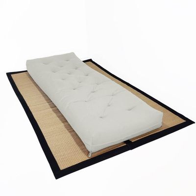 Futon Solteiro Dobrável Oriental Confort Plus Branco Off Acquablock