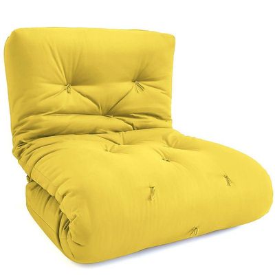 Futon Solteiro Dobrável Oriental Confort Plus Amarelo Acquablock