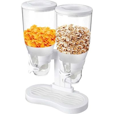 Dispenser De Cereais Duplo - Organize Grãos E Mantimentos Com Estilo Na Cozinha Ou Bancada!
