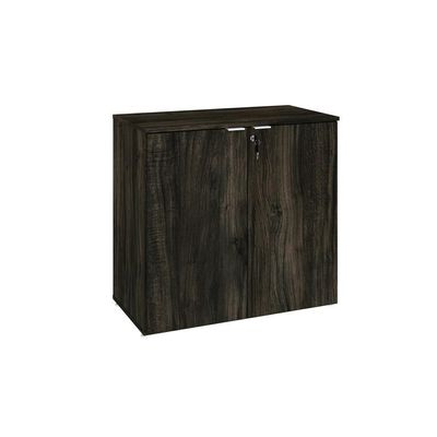 Armário Baixo Com 02 Portas 75x80x42cm Wlab80 Carvalho Dark Branco