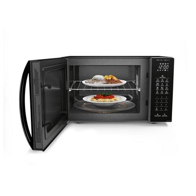 Microondas Panasonic Dupla Refeição 34L Black Glass NN-ST66NBRU 220V