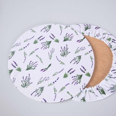 Sousplat Estampado Allegra 2 Peças Capa E Base Mdf 35cm Diâmetro 100% Poliéster - Lavanda