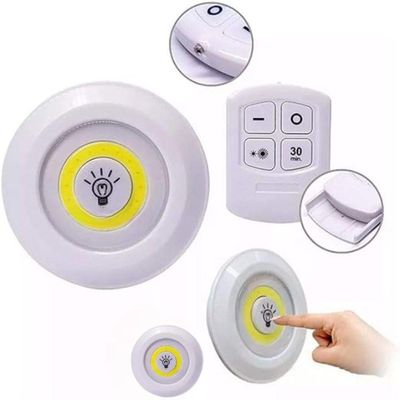 Kit 3 Lâmpadas Luminária Led Controle Sem Fio