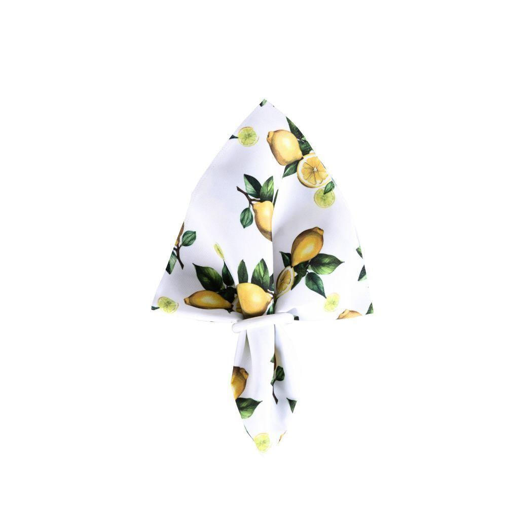 Kit 2 Guardanapos De Tecido Estampado Allegra 2 Peças 35cm X 35cm 100% Poliéster - Limão