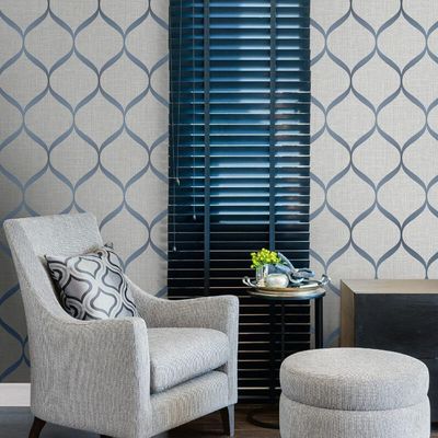 Papel De Parede Shimmer Fluidez Aspecto Têxtil Uk21212 - Rolo 10m X 0,52m