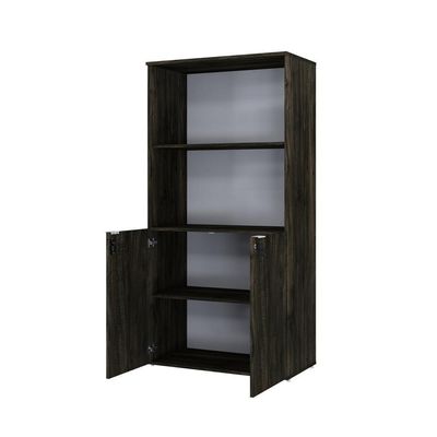 Armário Alto Estante Com 02 Portas 161,5x80x42cm Wlae80 Carvalho Dark - Branco