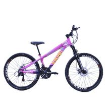 Bicicleta Viking Aro 26 Câmbios Importados 21v Aero Rosa Azul