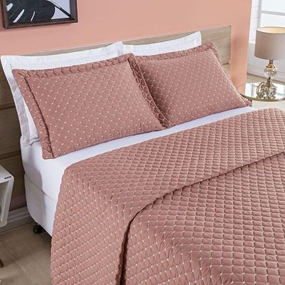 Cobre Leito 200 Fios King Ravena 03 Peças - Rose