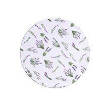 Sousplat Estampado Allegra 2 Peças Capa E Base Mdf 35cm Diâmetro 100% Poliéster - Lavanda
