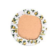 Sousplat Estampado Allegra 2 Peças Capa E Base Mdf 35cm Diâmetro 100% Poliéster - Limão