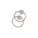 Kit Anel Para Guardanapos Cristalino 4cm X 3cm Argola - Dourada