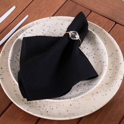 Kit Anel Para Guardanapos Cristalino 4cm X 3cm Argola - Dourada