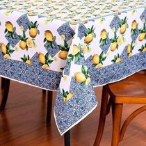 Toalha De Mesa Estampada Allegra 1 Peça 6 Lugares 100% Poliéster - Limão