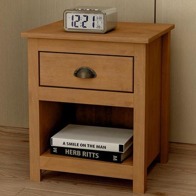 Mesa De Cabeceira 1 Gav Madeira Maciça 46 Cm 9100 Freijo Milani Store