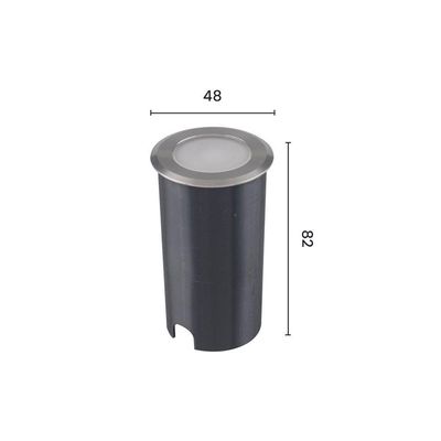 Embutido De Solo Led Astraled Es-6899 1w Bivolt Prata 3000k Luz Amarela 3000k Luz Amarela Es-6899
