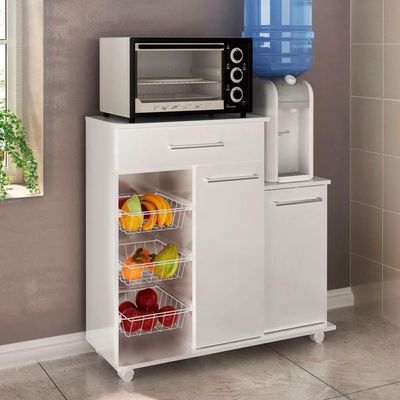 Balcao Fruteira Cozinha 2 Portas 89 Cm Mf185 Branco Dtall