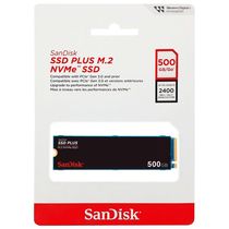 Ssd 500gb Sandisk Plus, M.2 2280 Pcie 3.0 Nvme, Leitura 2400mb-s, Grav. 1500mb-s - Sdssda3n-500g-g26