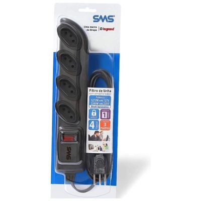 Filtro De Linha Sms Bivolt 4 Tomadas 3 M - 62329