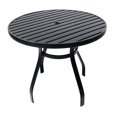 Jogo De Mesa Ripada 1,00m 4 Poltronas Amélia Corda Náutica Para Jantar Jardim Piscina Azul