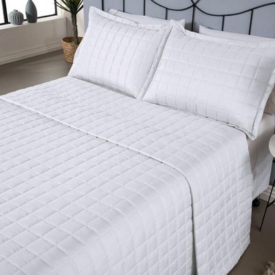 Kit Cobre Leito Matelado Dupla Face Soft 3 Peças Casal 100% Poliéster - Branco