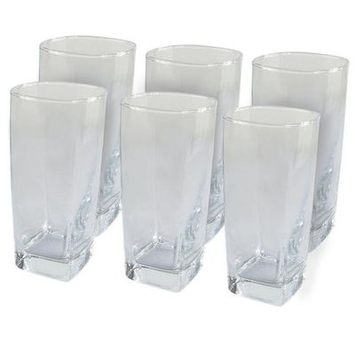 Conjunto De Copos De Vidro 320ml Design Moderno E Resistência Em 6 Peças