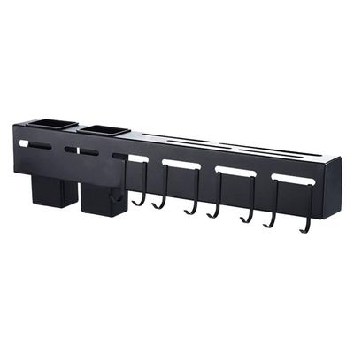 Suporte Organizador De Pendurar Utensílios Cozinha Metal Cinza