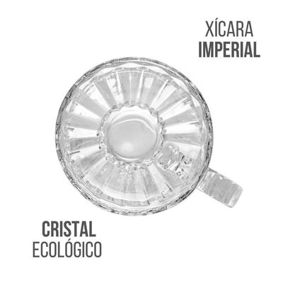 Jogo 8 XícarasDe Chá De Cristal Ecológico Café Imperial 200ml Lyor
