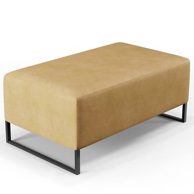 Puff Decorativo Para Sala De Estar Cléo W01 Base De Ferro 90 Cm Couríssimo Fendi Lyam Decor
