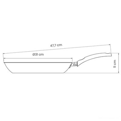 Frigideira Tramontina Turim Em Alumínio Antiaderente Starflon Max Chumbo 30cm 2,5l Tramontina