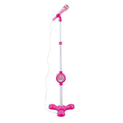 Microfone Karaoke Com Pedestal Use No Celular Cantar Criança Musica Menina