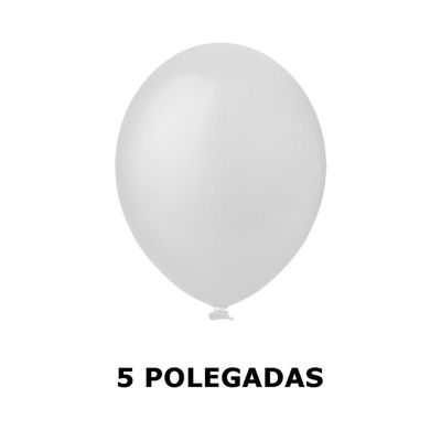 Balão De Látex Branco Liso - 5 Polegadas - 50 Unidades