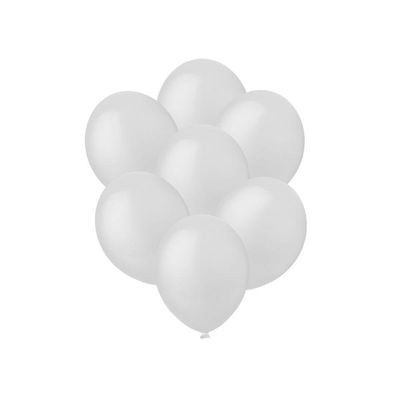 Balão De Látex Branco Liso - 5 Polegadas - 50 Unidades