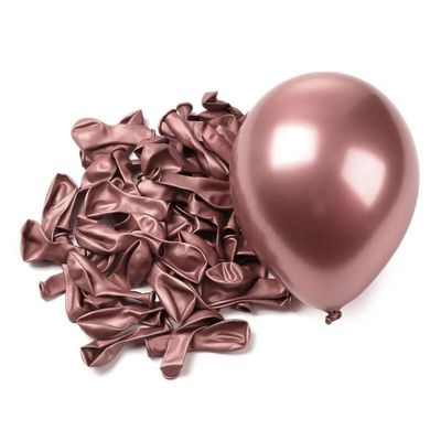 Balão Cromado Alumínio Rose Gold - 9 Polegadas - 25 Unidades