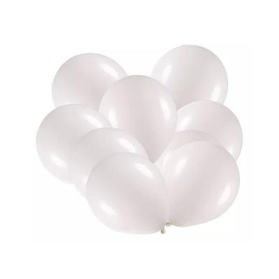Balão De Látex Branco - 8 Polegadas - 50 Unidades