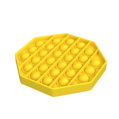 Brinquedo Sensorial Pop It Octágono - Cores Cor Amarelo