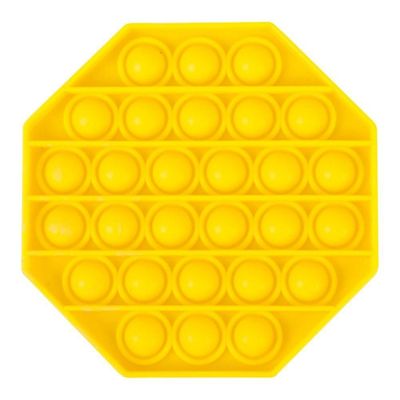 Brinquedo Sensorial Pop It Octágono - Cores Cor Amarelo