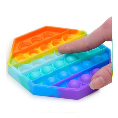 Brinquedo Sensorial Pop It Octágono - Cores Cor Amarelo