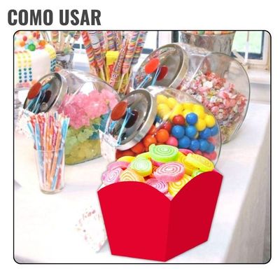 Cachepot Médio Vermelho 8cm - 8 Unidades