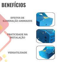 Mini Projetor De Laser Portátil Para Festas - 1 Unidade