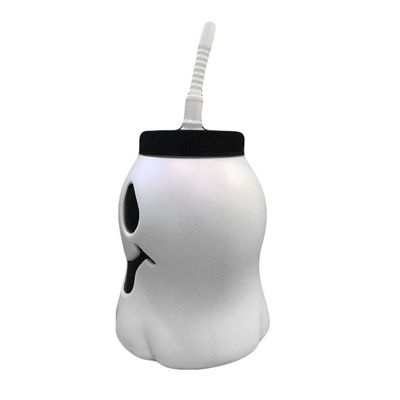 Copo Com Canudo Fantasma Halloween - 400ml