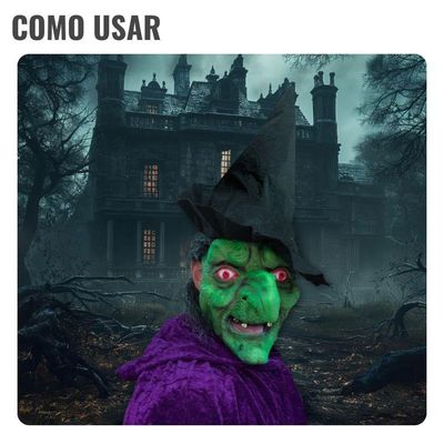 Máscara Bruxa Velha Halloween Látex - 01 Unidade