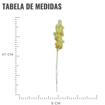 Ramo Decorativo Artificial Pinheiro Verde Oliva - 48cm