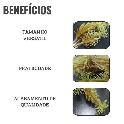Ramo Decorativo Artificial Pinheiro Verde Oliva - 48cm