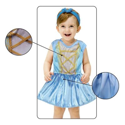 Fantasia Infantil Princesa Sophie Azul Baby Tamanho G