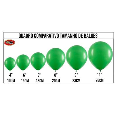 Balão De Látex Verde Folha - 9 Polegadas - 50 Unidades