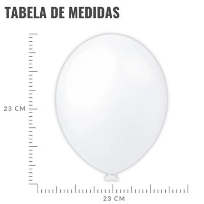 Balão Látex Cristal Transparente - 9 Polegadas - 50 Unidades