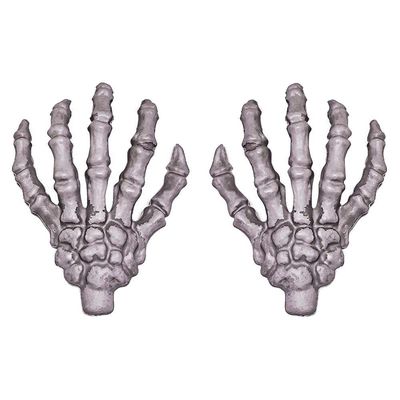 Mãos De Esqueleto Decorativas Halloween - 6 Unidades